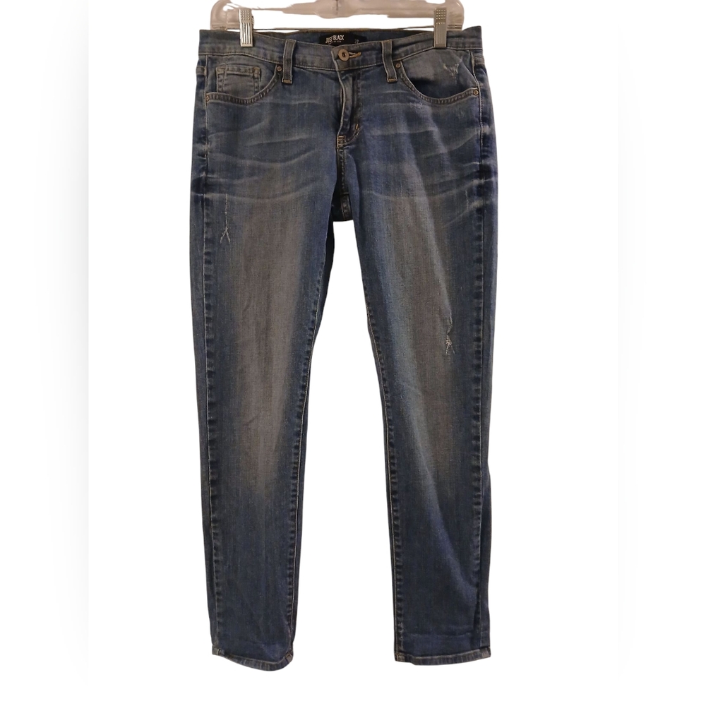 Just Black Distressed Super Stretch Slim Comfy Pencil Skinny Denim Jeans 27